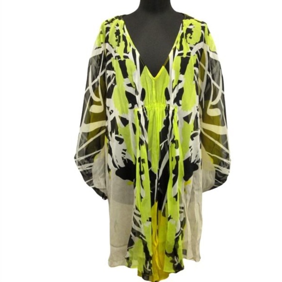Diane Von Furstenberg Other - Diane Von Furstenberg Leurette Yellow and Black Andy Warhol print silk Kimono